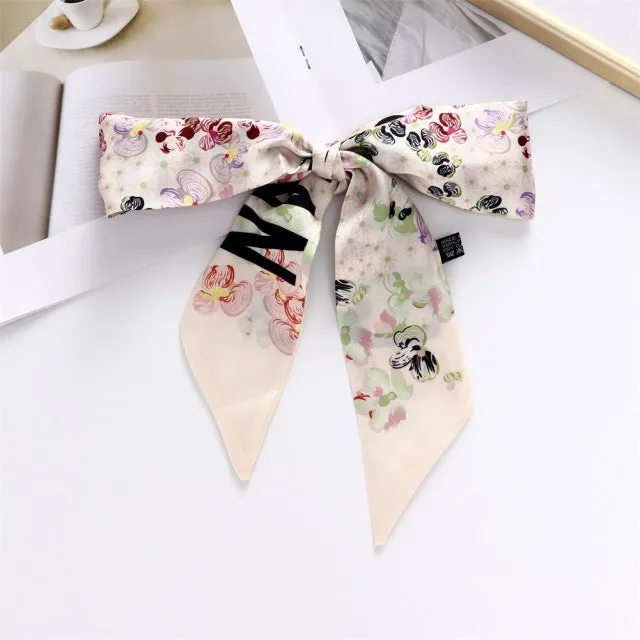 2022 New Designer Long Skinny Bag Handle Ribbon Scarf Women Luxury Elegant