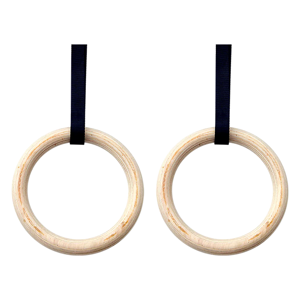 32mm Wooden Gymnastic Rings Olympic Gym Rings Strength Training