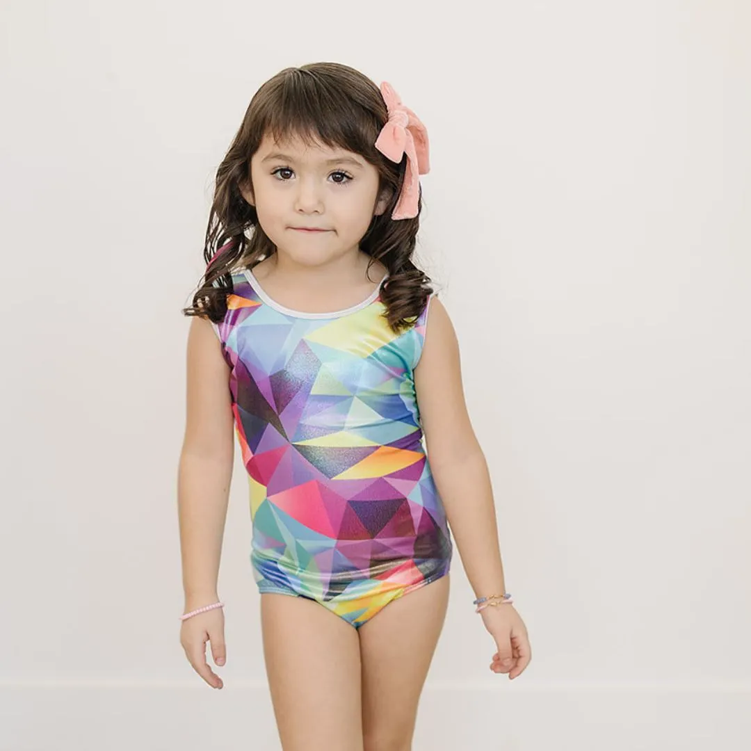 3D Multicolour Gymnastics Leotard