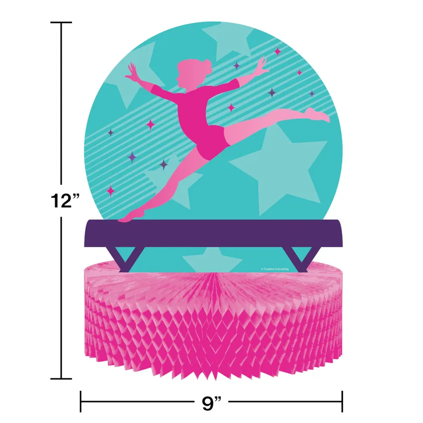 46 Piece Creative Converting Gymnastics Birthday Party Kit for 8