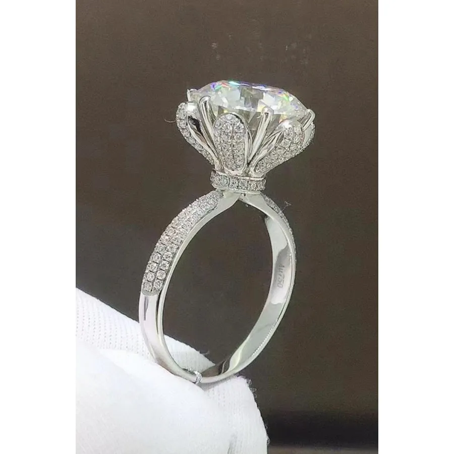 5 Carat  Moissanite Side Stone Ring