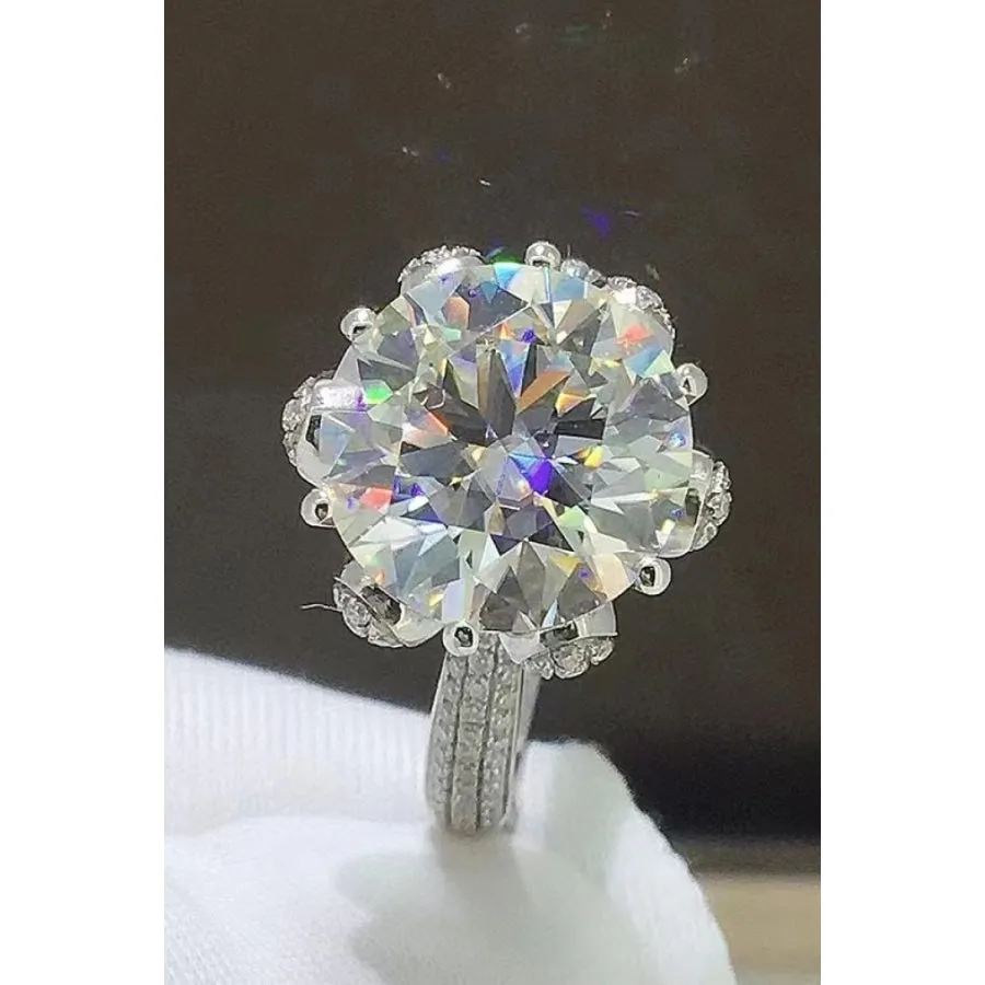 5 Carat  Moissanite Side Stone Ring