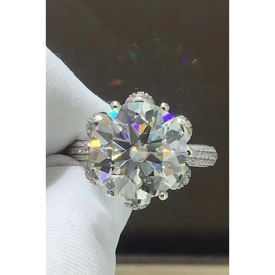 5 Carat  Moissanite Side Stone Ring