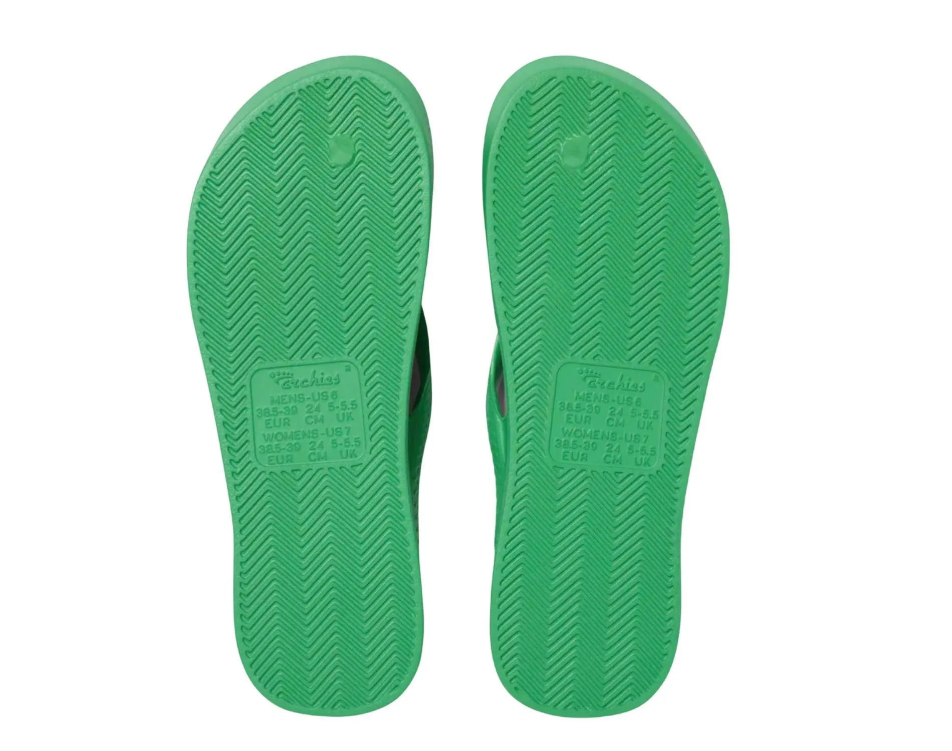 Archies Arch Support Thongs Kelly Green