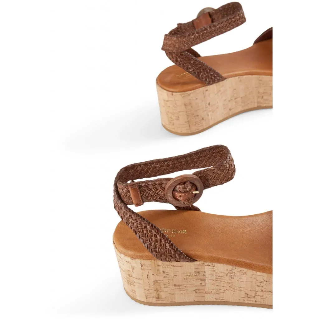 Begonia Ankle Sandals Leather - TAN