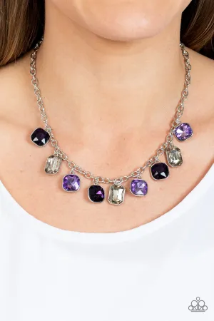 Best Decision Ever - Purple Rhinestone Necklace - Paparazzi Accessories