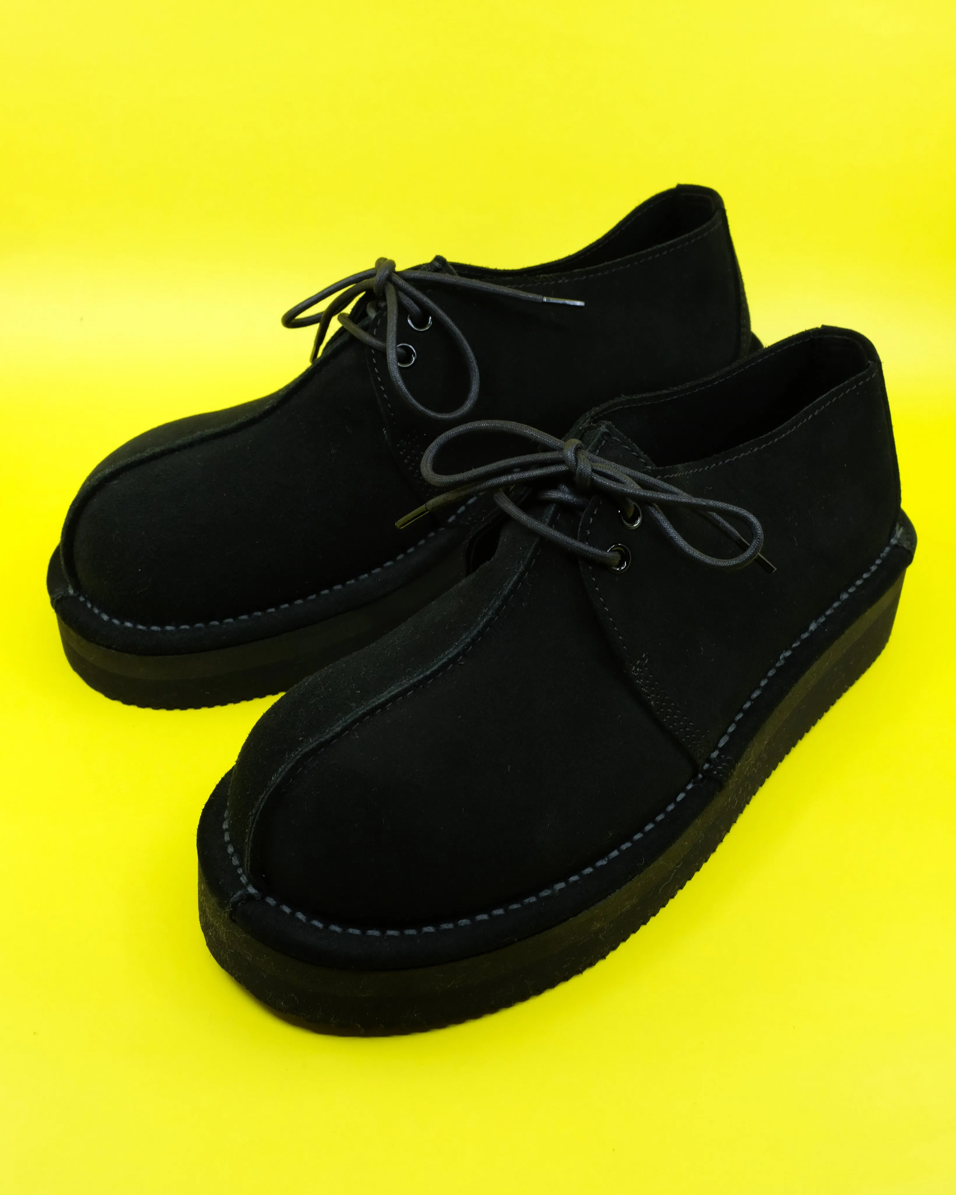 Black Suede Platform Chukka Boots