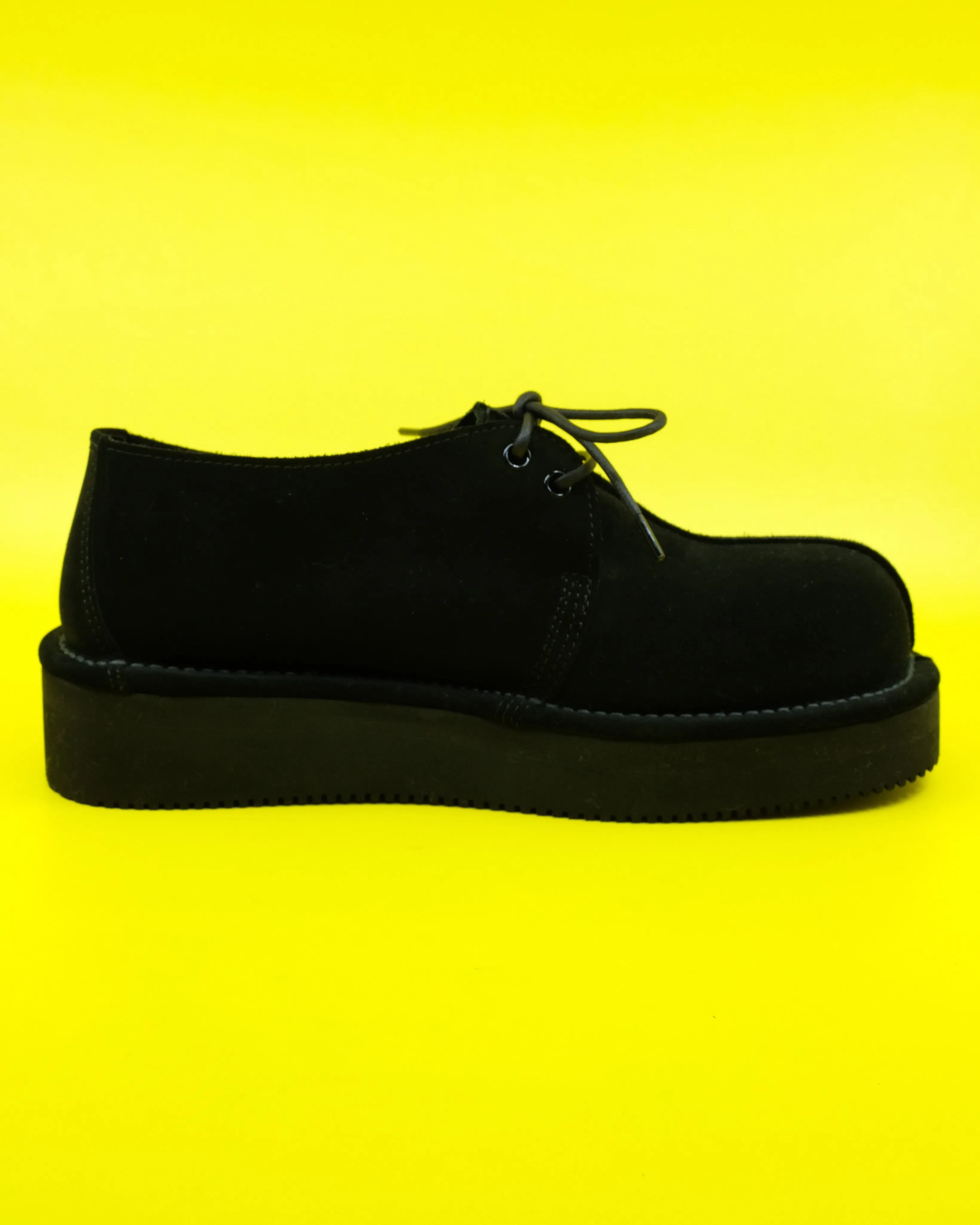 Black Suede Platform Chukka Boots