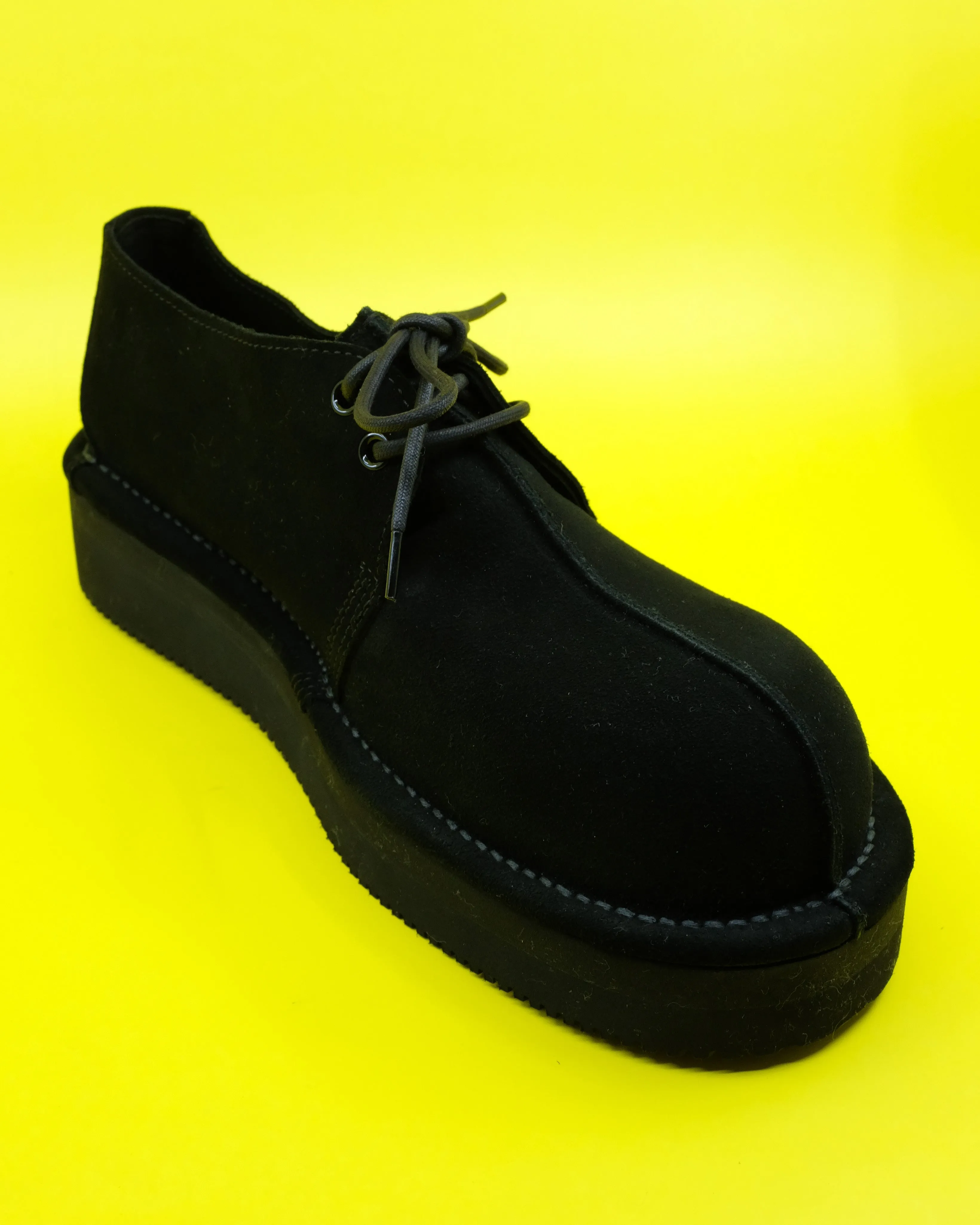 Black Suede Platform Chukka Boots