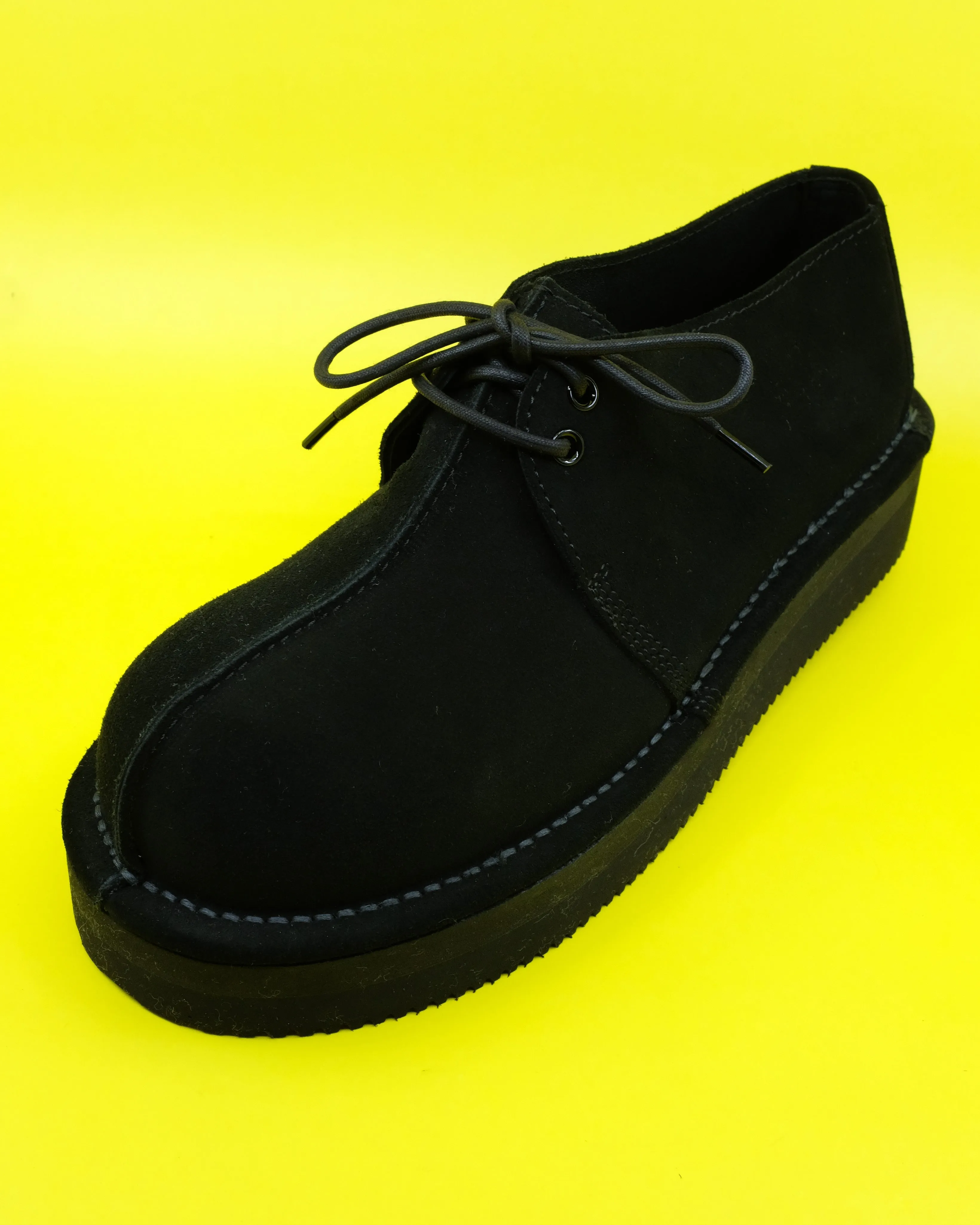 Black Suede Platform Chukka Boots