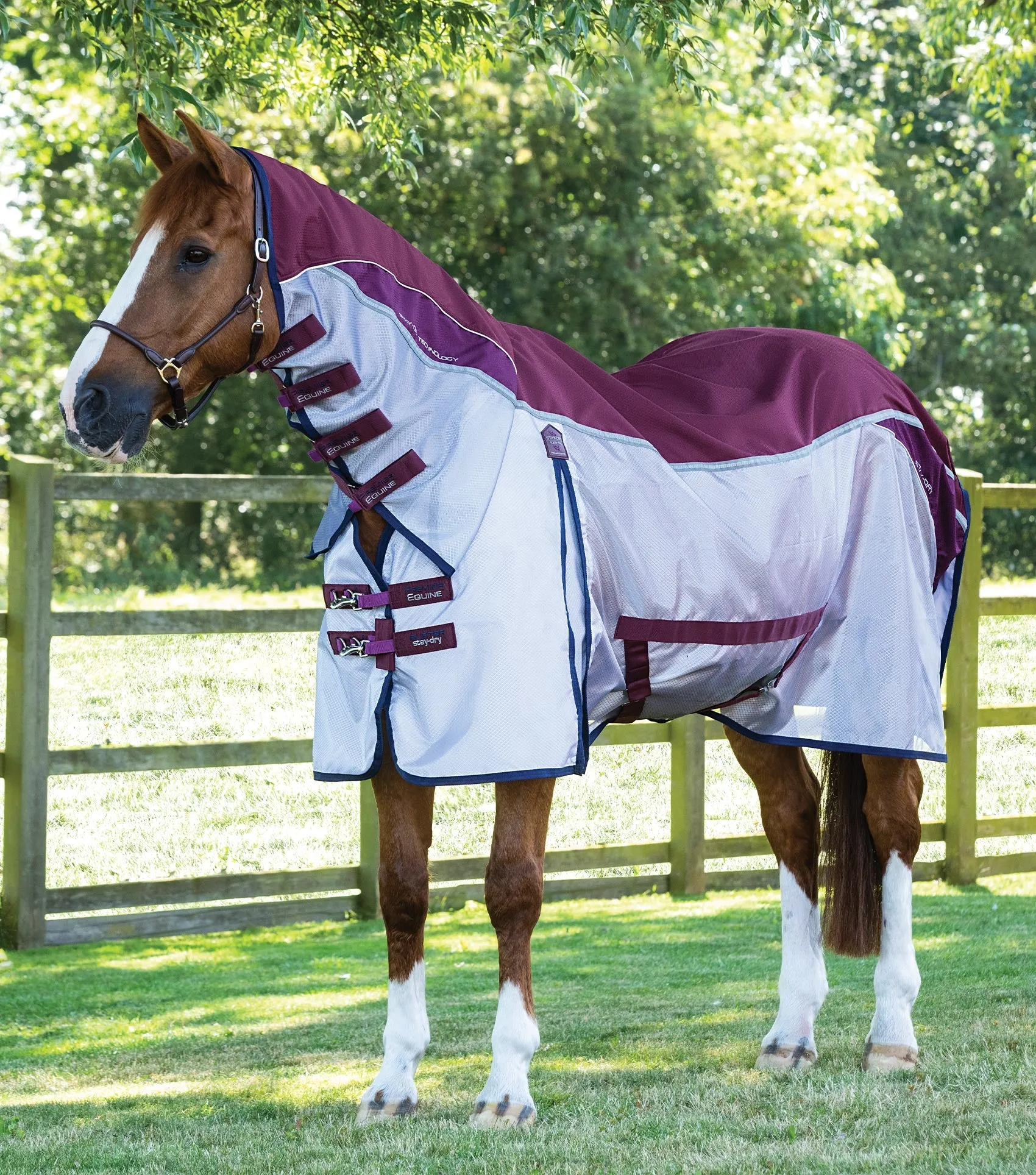 Buster Stay-Dry Super Lite Fly Rug with Surcingles Wine