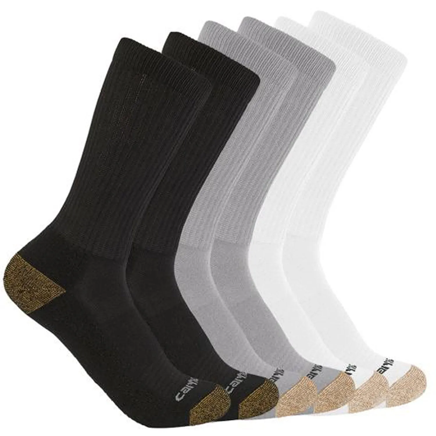 Carhartt Men's Midweight Crew 6-Pack Socks