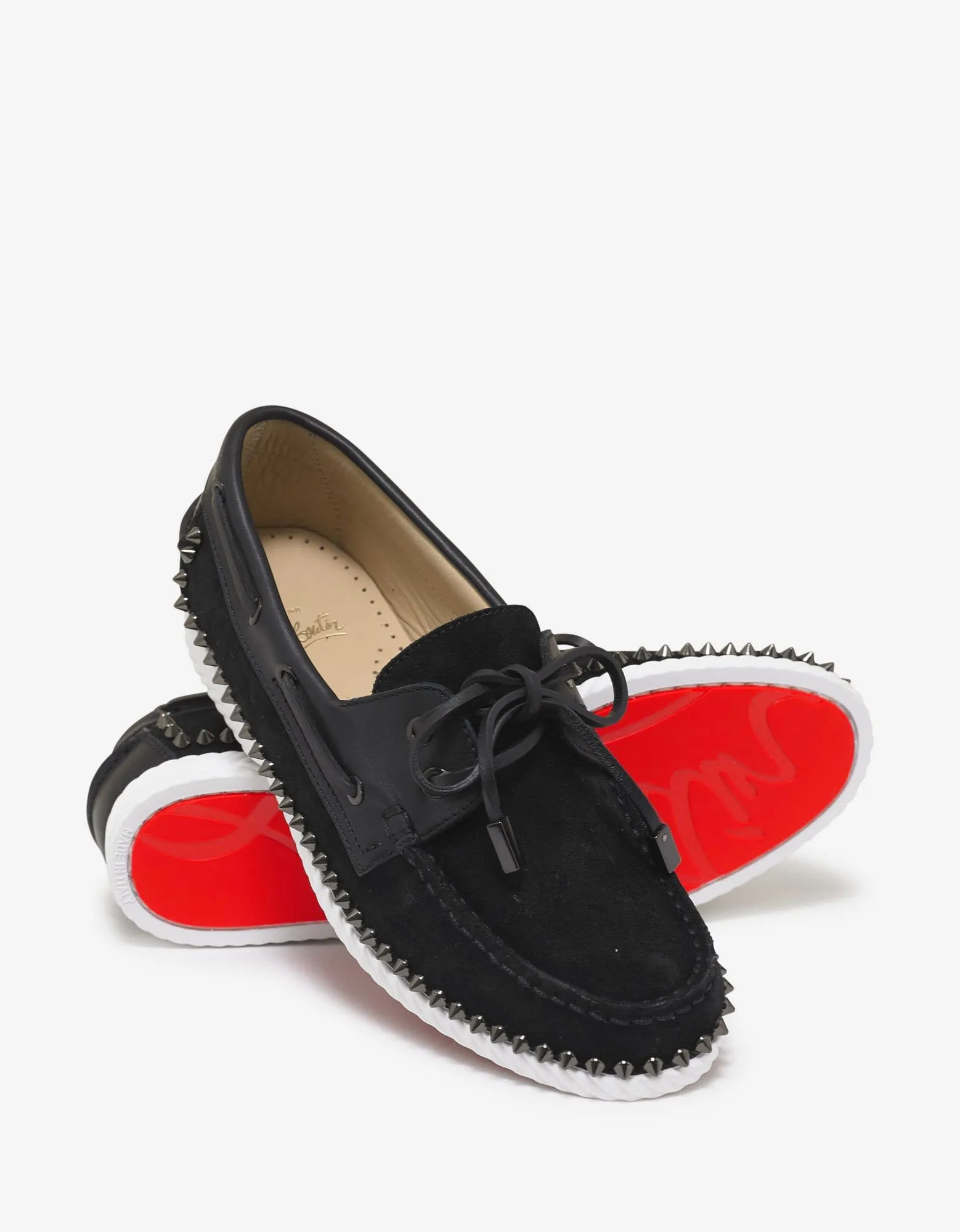 Christian Louboutin Steckel Flat Crosta Wax Boat Shoes -