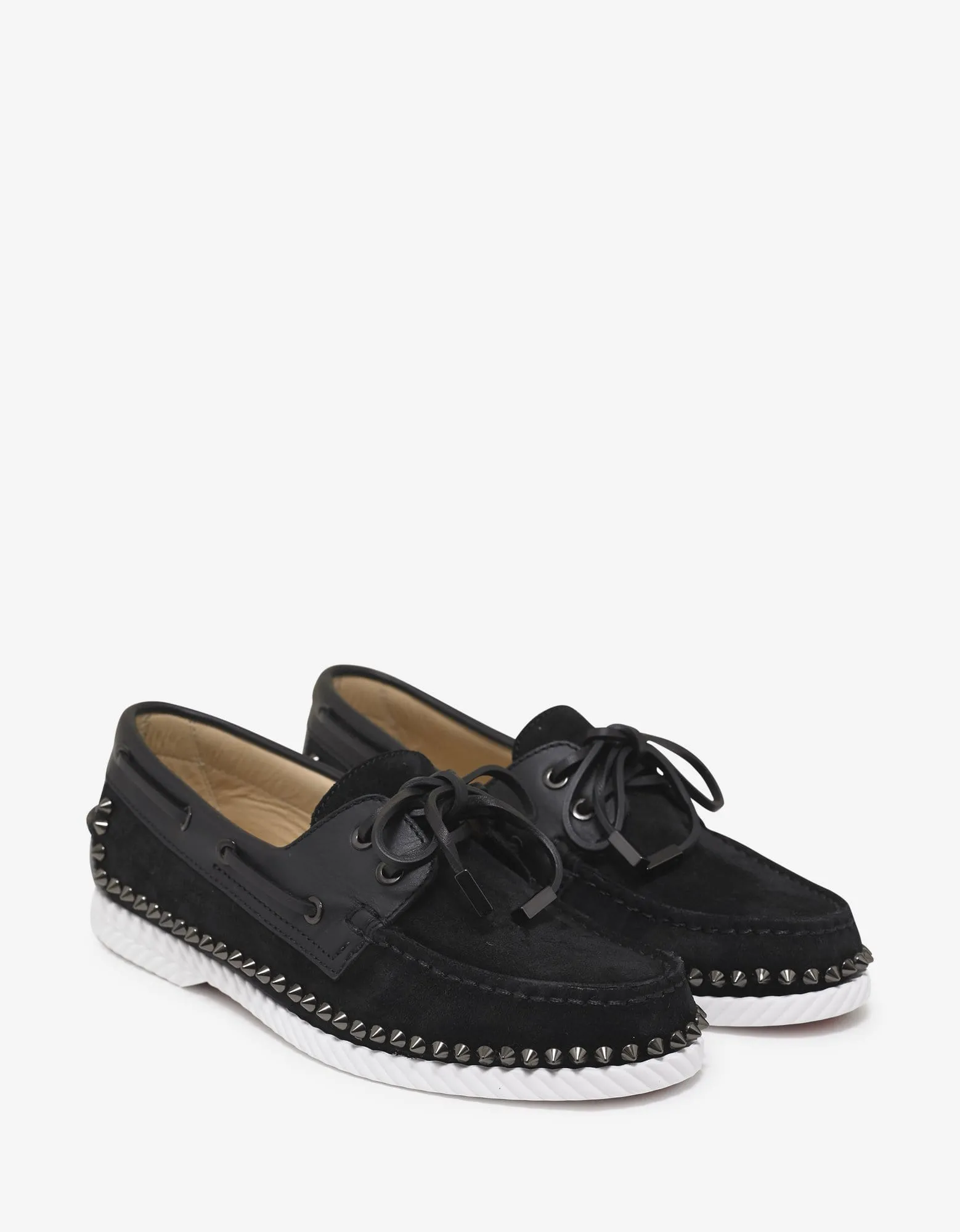 Christian Louboutin Steckel Flat Crosta Wax Boat Shoes -