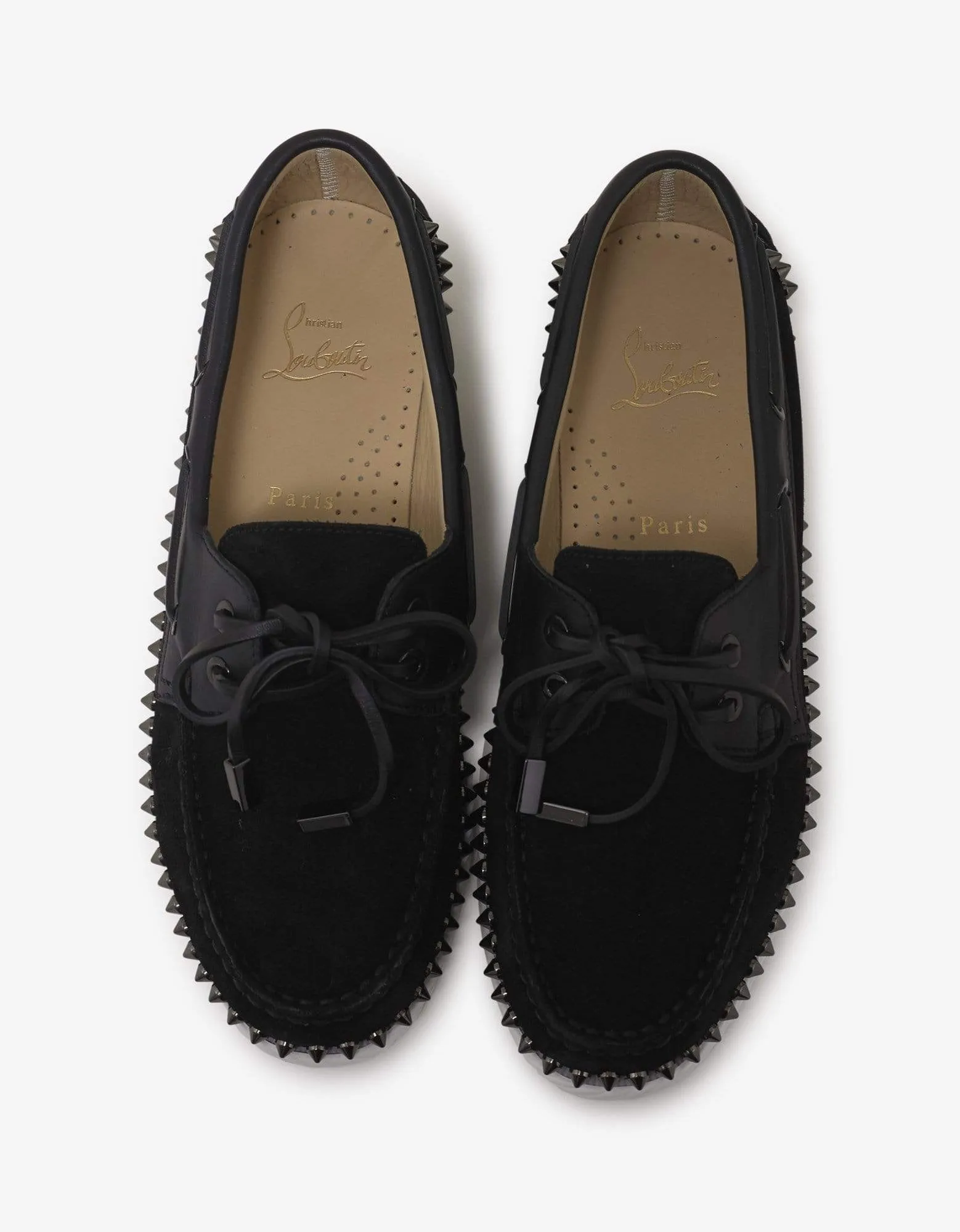 Christian Louboutin Steckel Flat Crosta Wax Boat Shoes -