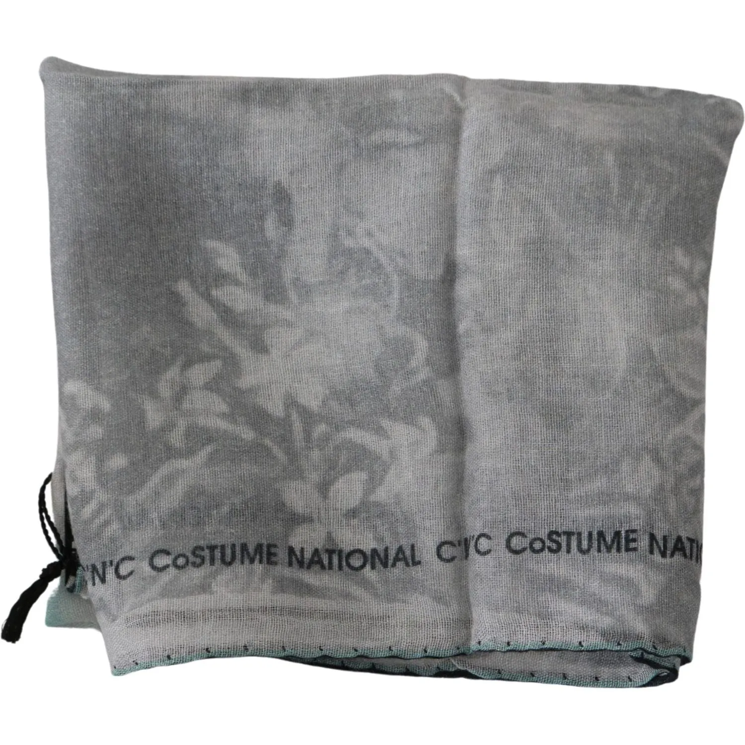 Costume National Elegant Gray Silk Scarf for Women