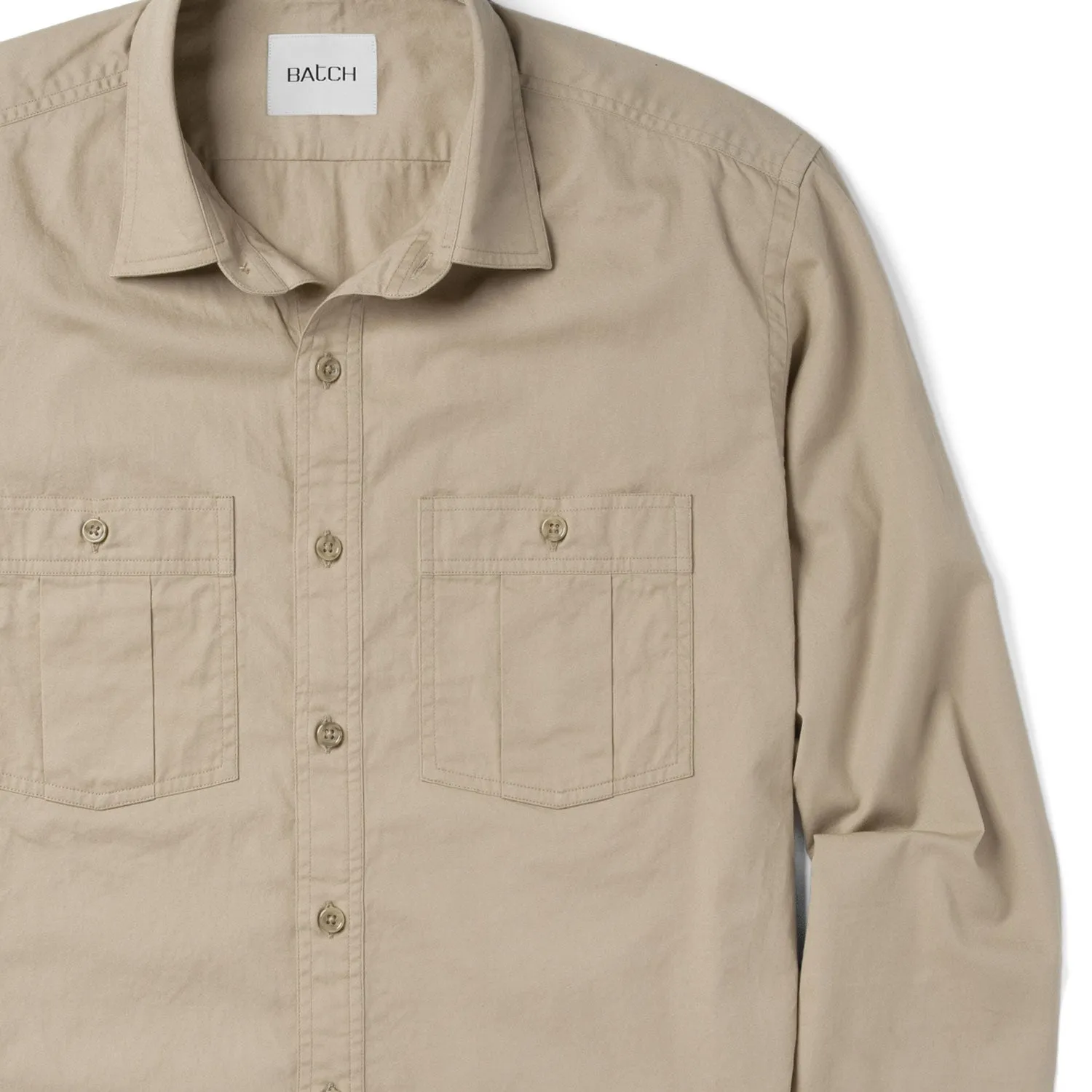 Craftsman Utility Shirt – Desert Stone Cotton Twill