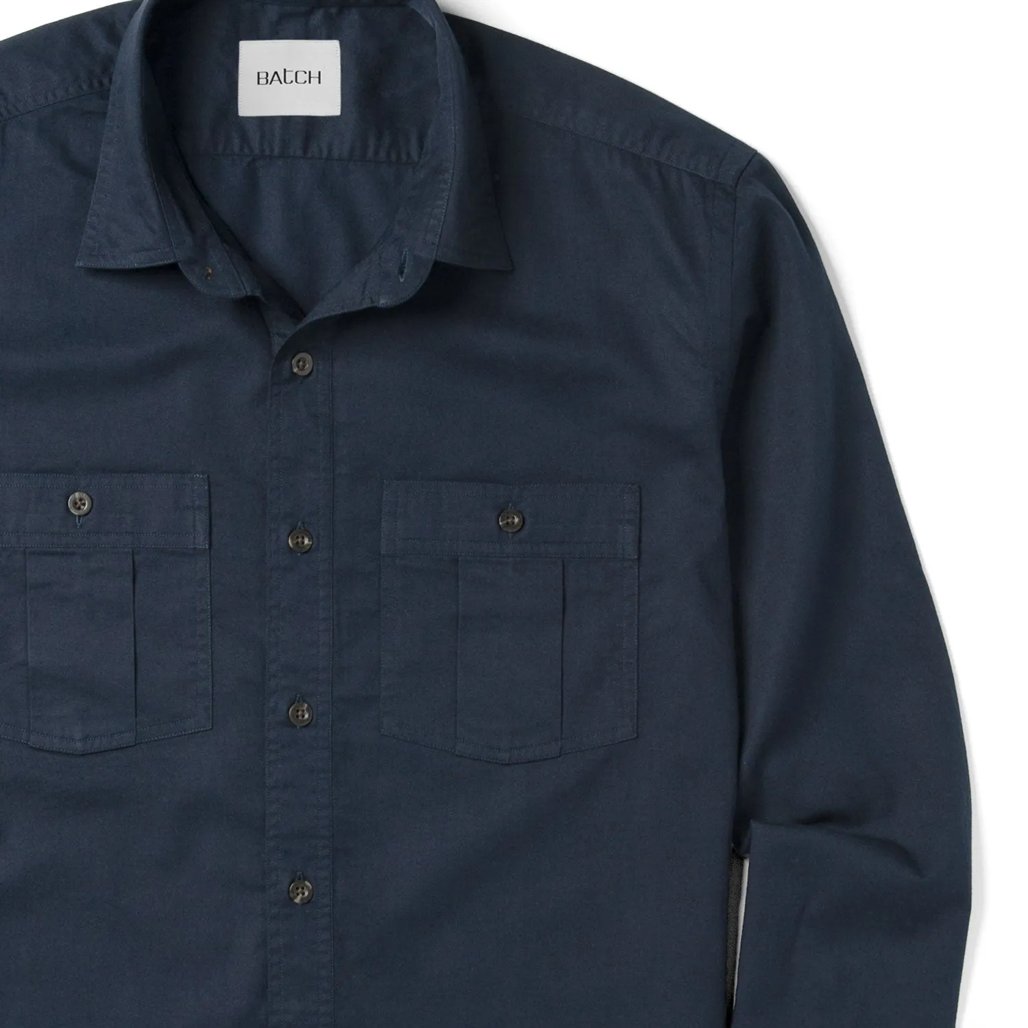 Craftsman Utility Shirt – Navy Blue Cotton Twill