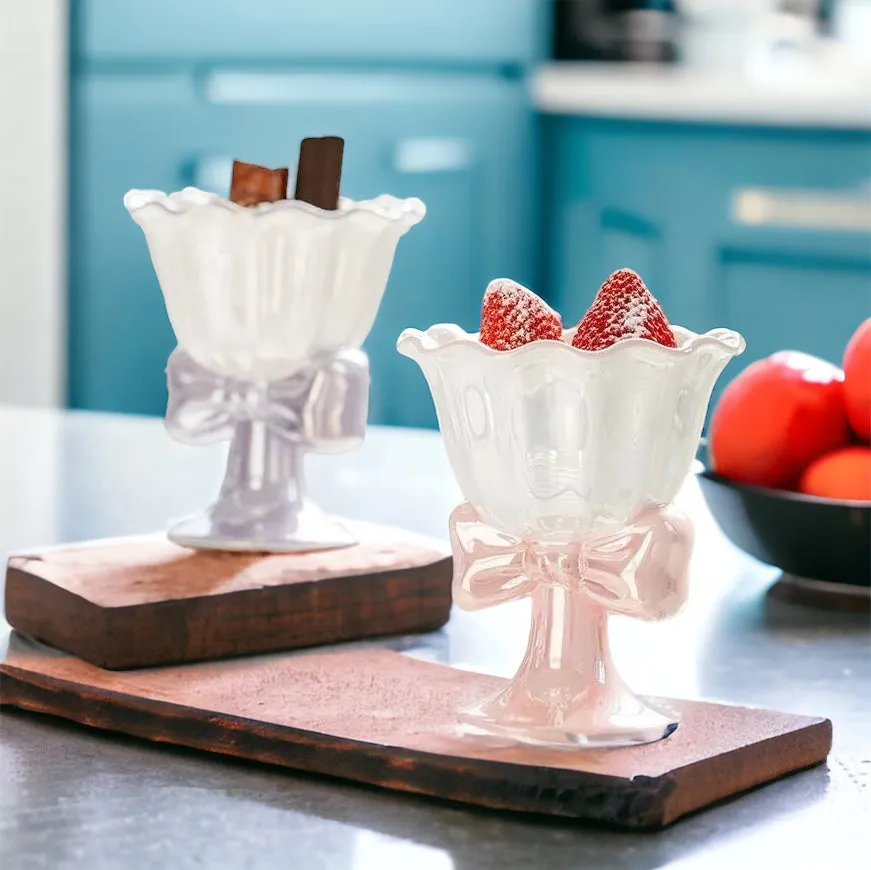 Creative Iridescent Bow Desert Bowls