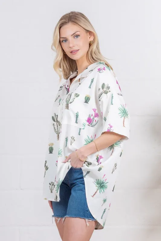 Desert Vibes Short Sleeve Button Down Shirt