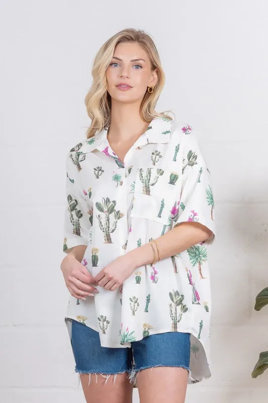 Desert Vibes Short Sleeve Button Down Shirt