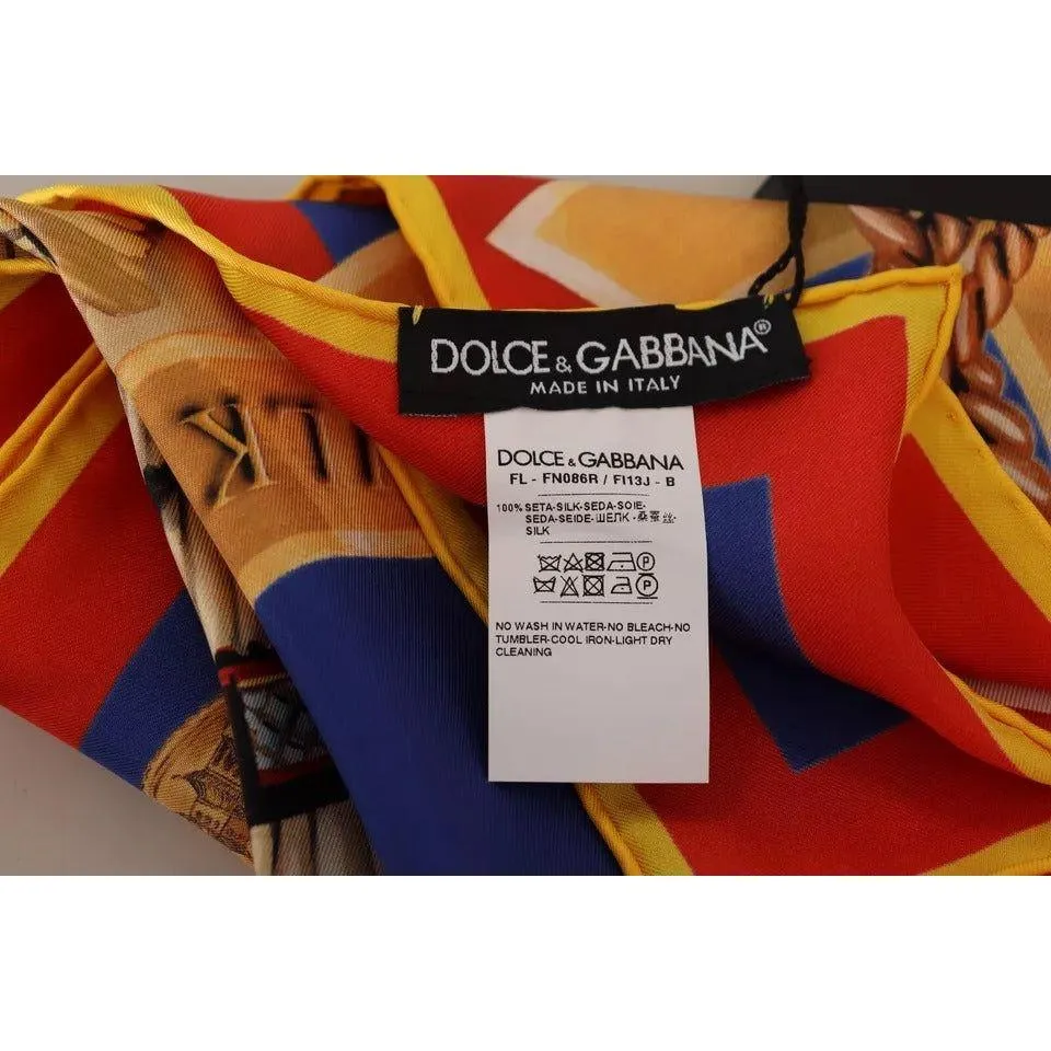 Dolce & Gabbana Multicolor Italy China Silk Shawl Wrap Scarf