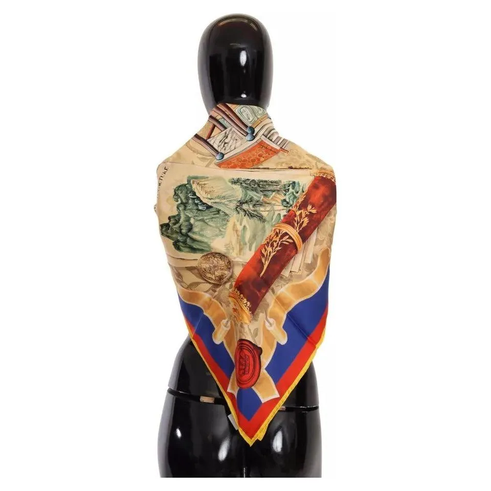 Dolce & Gabbana Multicolor Italy China Silk Shawl Wrap Scarf