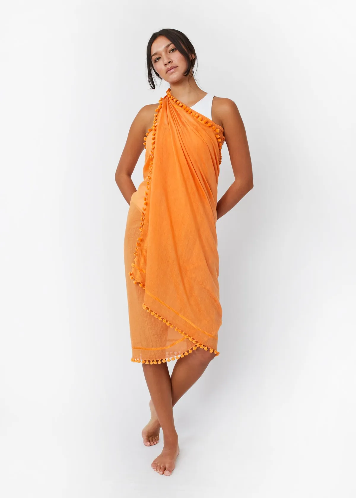 Dupatta Plain Shawl, Marigold