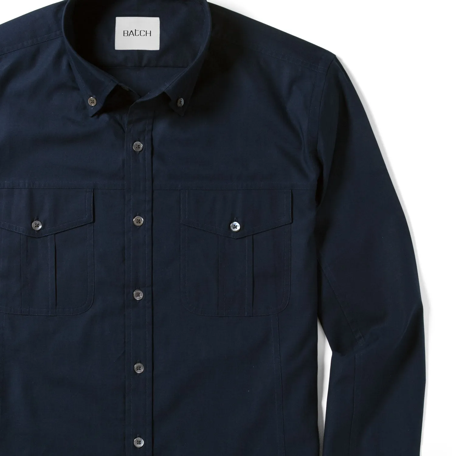 Editor Shirt – Dark Navy Mercerized Cotton