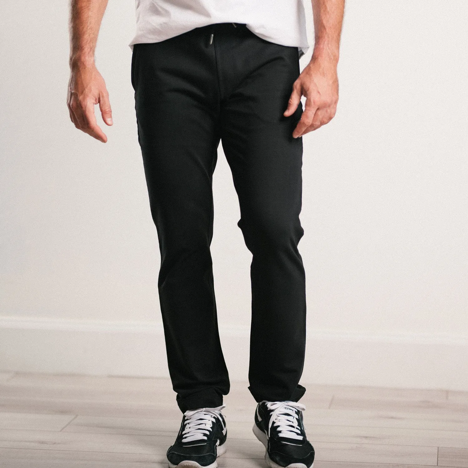 Essential Sweatpants –  Black Cotton French Terry