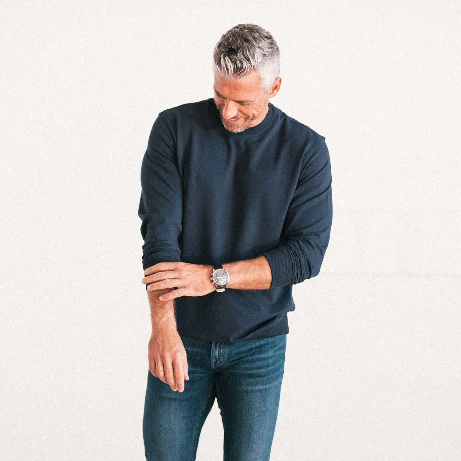 Essential Sweatshirt –  Navy French Terry