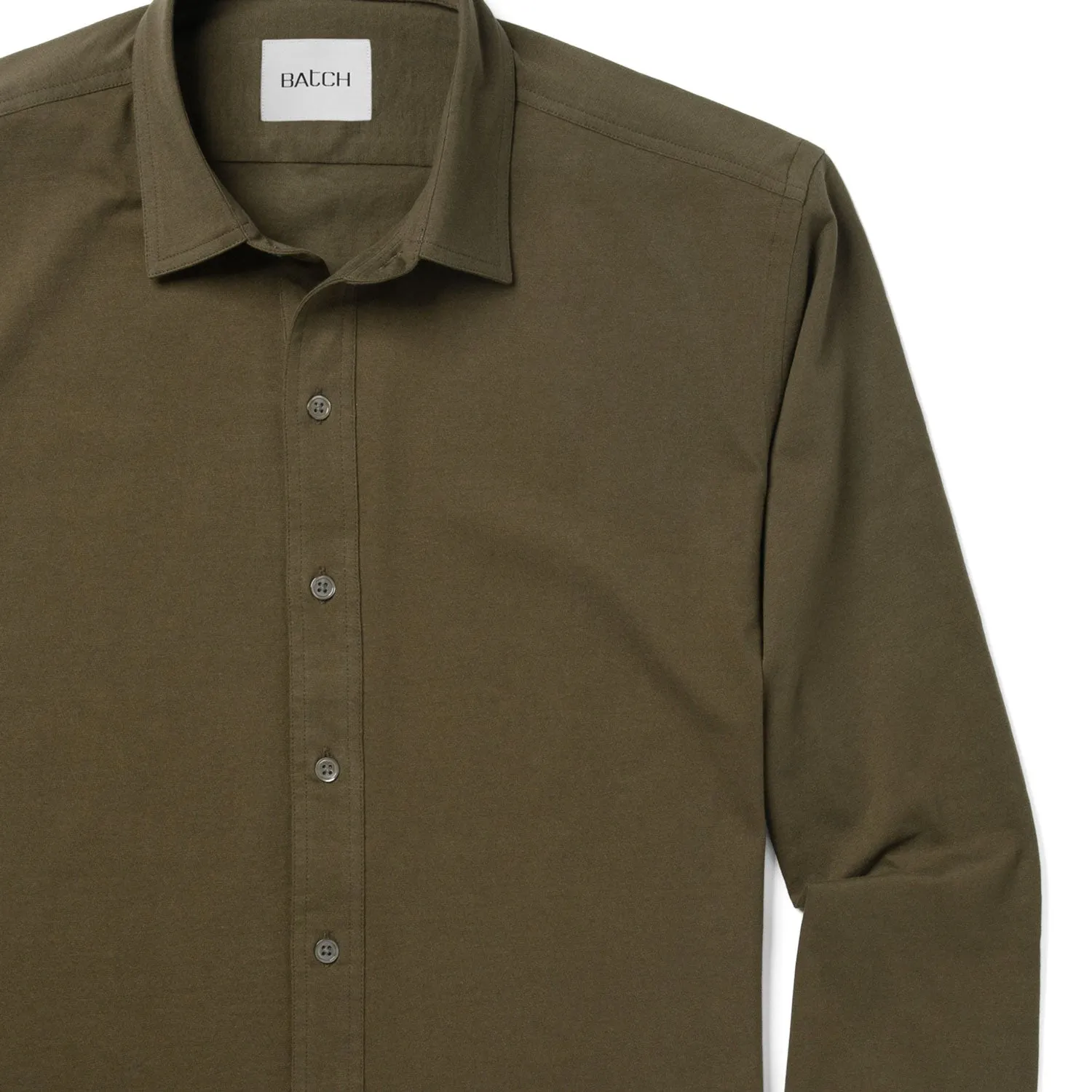 Essential T-Shirt Shirt - Olive Green Cotton Jersey