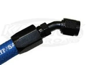 Fragola AN -6 Black Anodized Aluminum Power Steering High Pressure 45 Degree Bent Tube Hose Ends