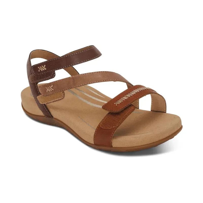 Gabby Adjustable Strap Sandal - Brown Multi