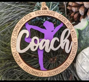 Gymnastics Coach Ornament