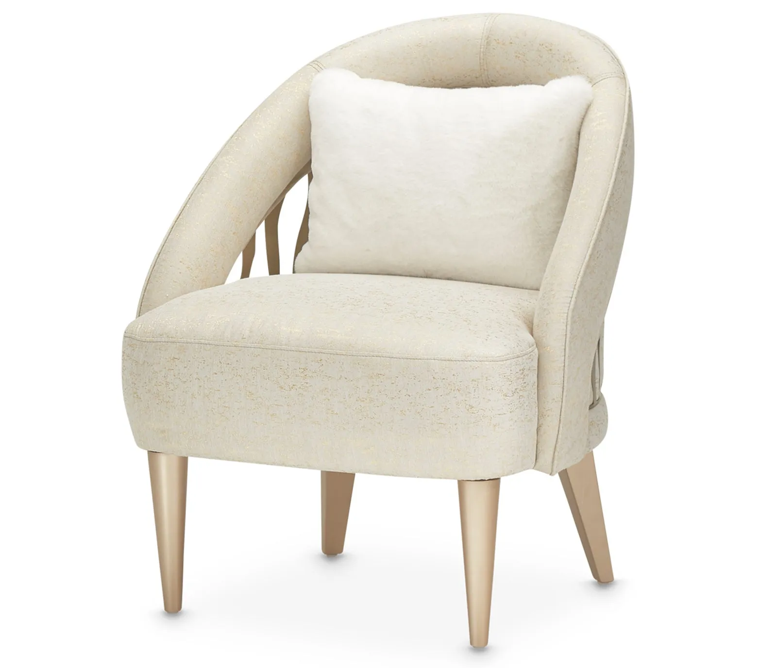 La Rachelle Flame Chair - Champagne Fabric