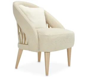 La Rachelle Flame Chair - Champagne Fabric