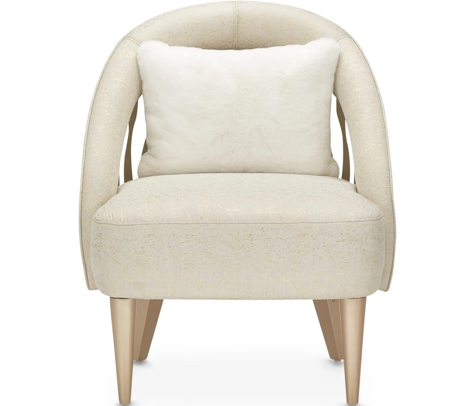 La Rachelle Flame Chair - Champagne Fabric