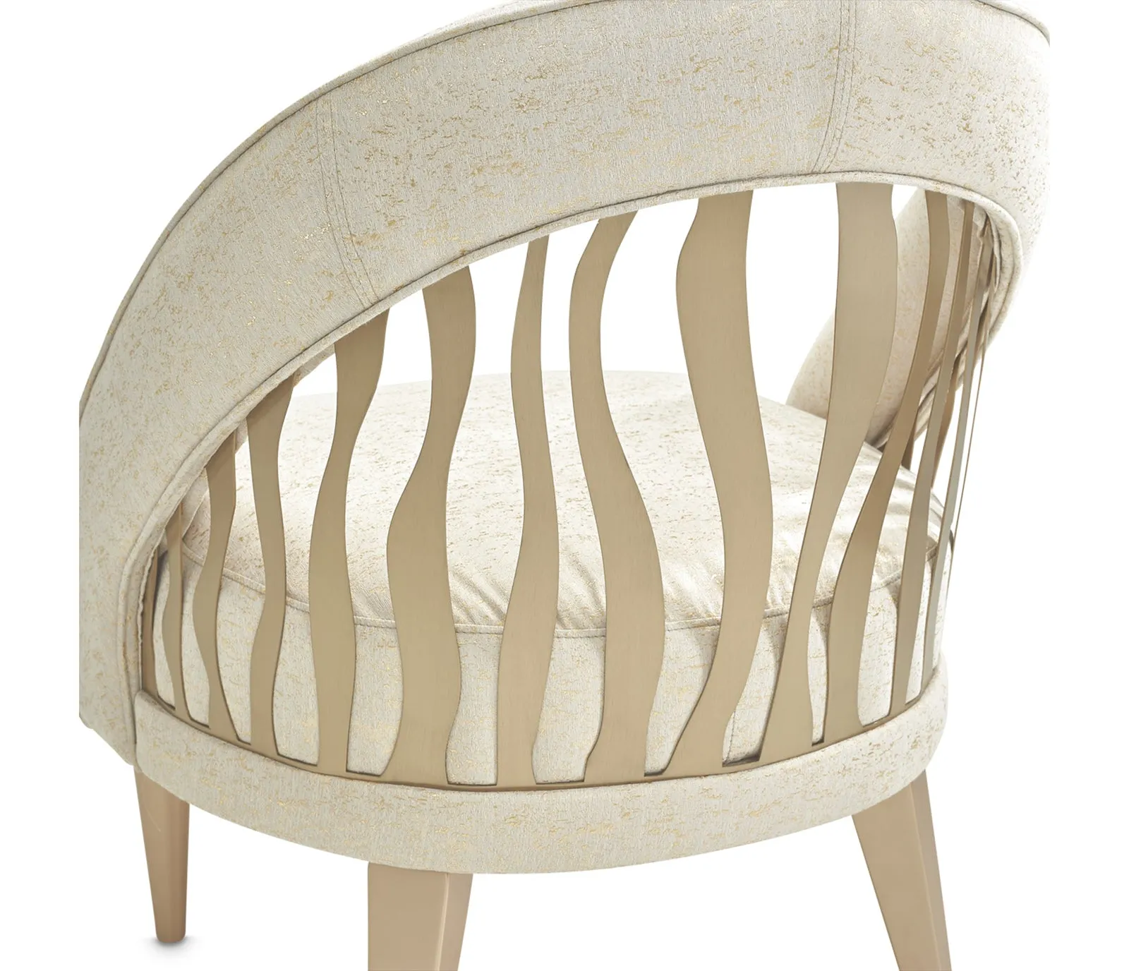 La Rachelle Flame Chair - Champagne Fabric