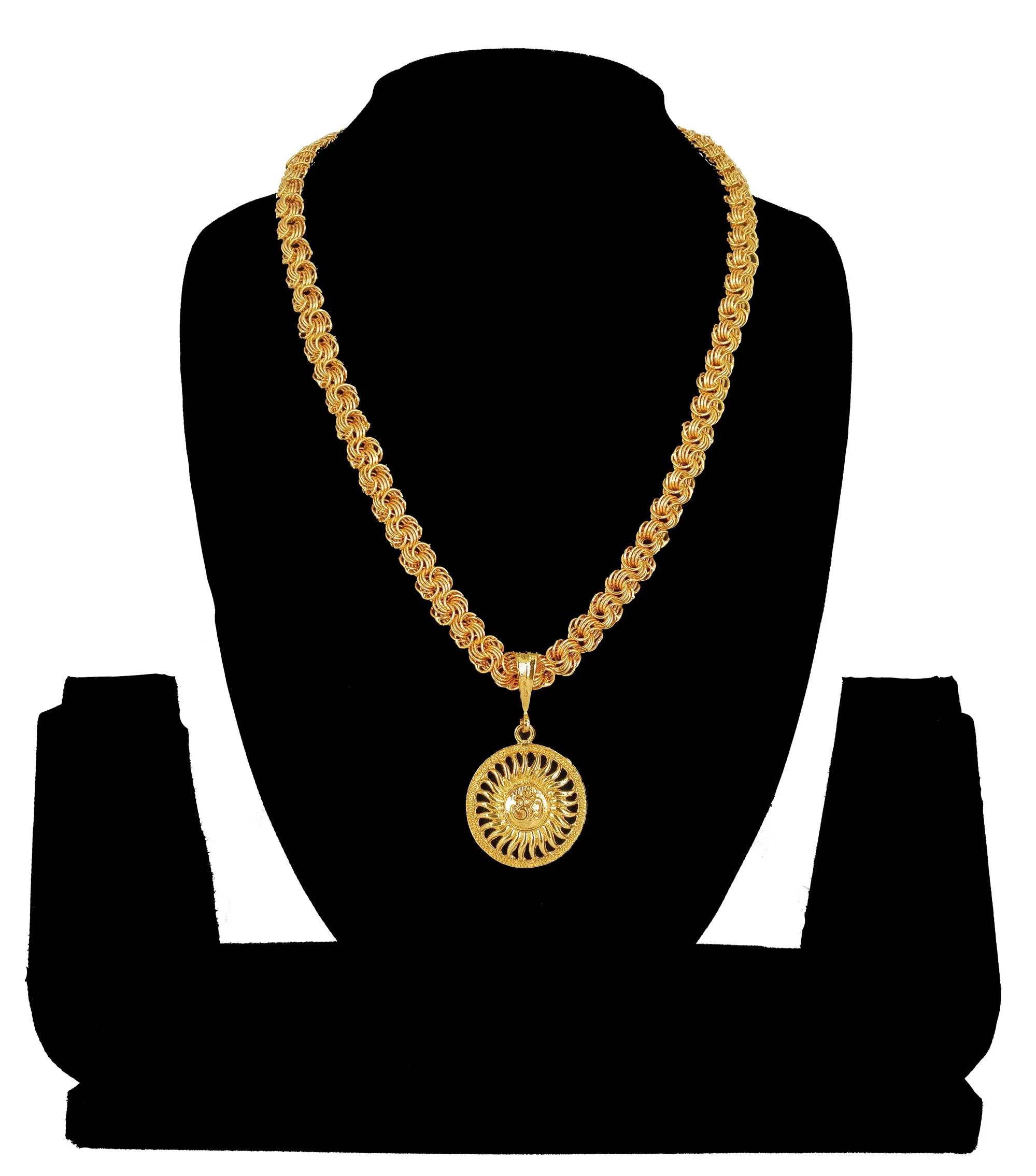 Luxurious Men's Gold Plated Pendant With Chain Vol 2