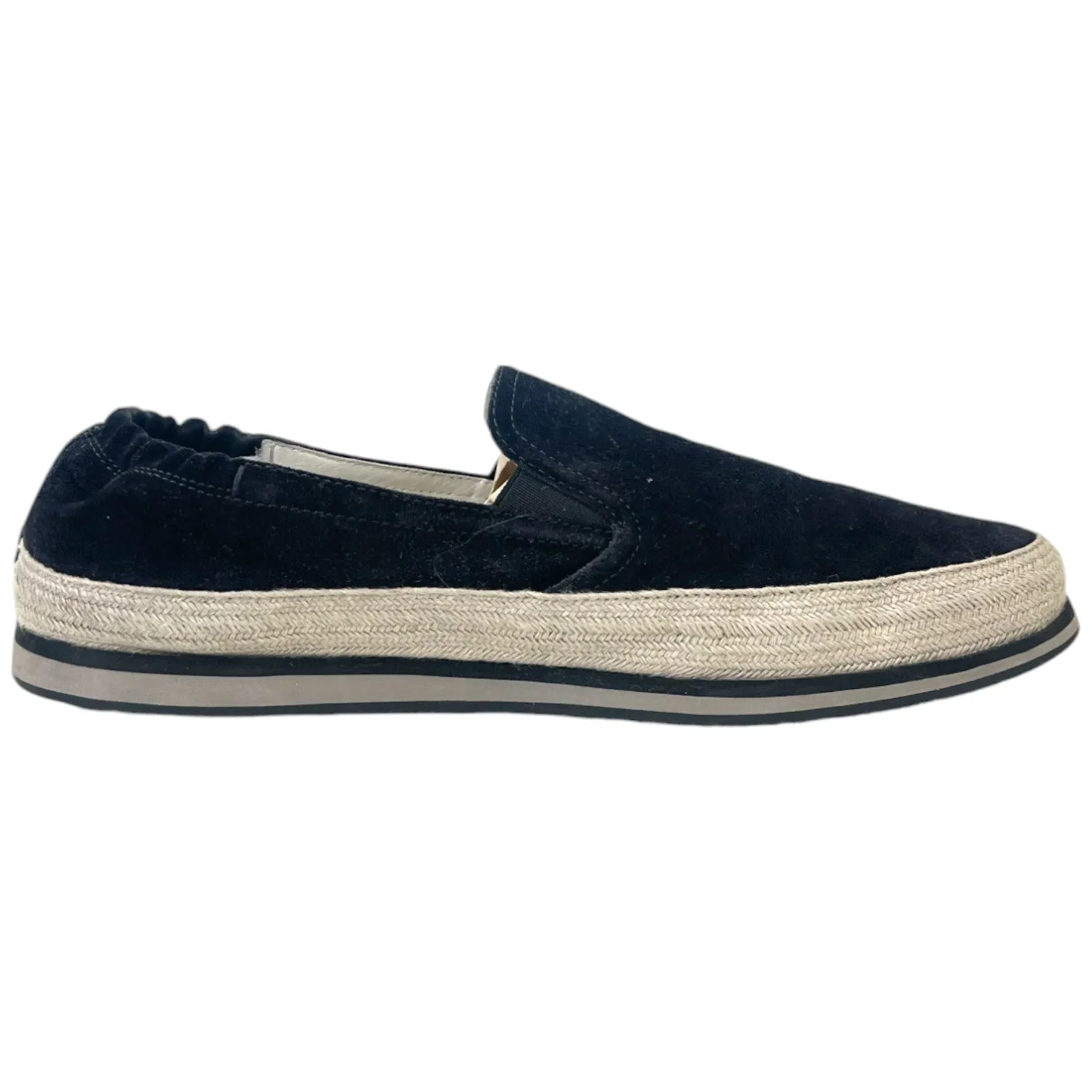 Men's Suede Espadrilles Black Size EU 43.5 / UK 9.5