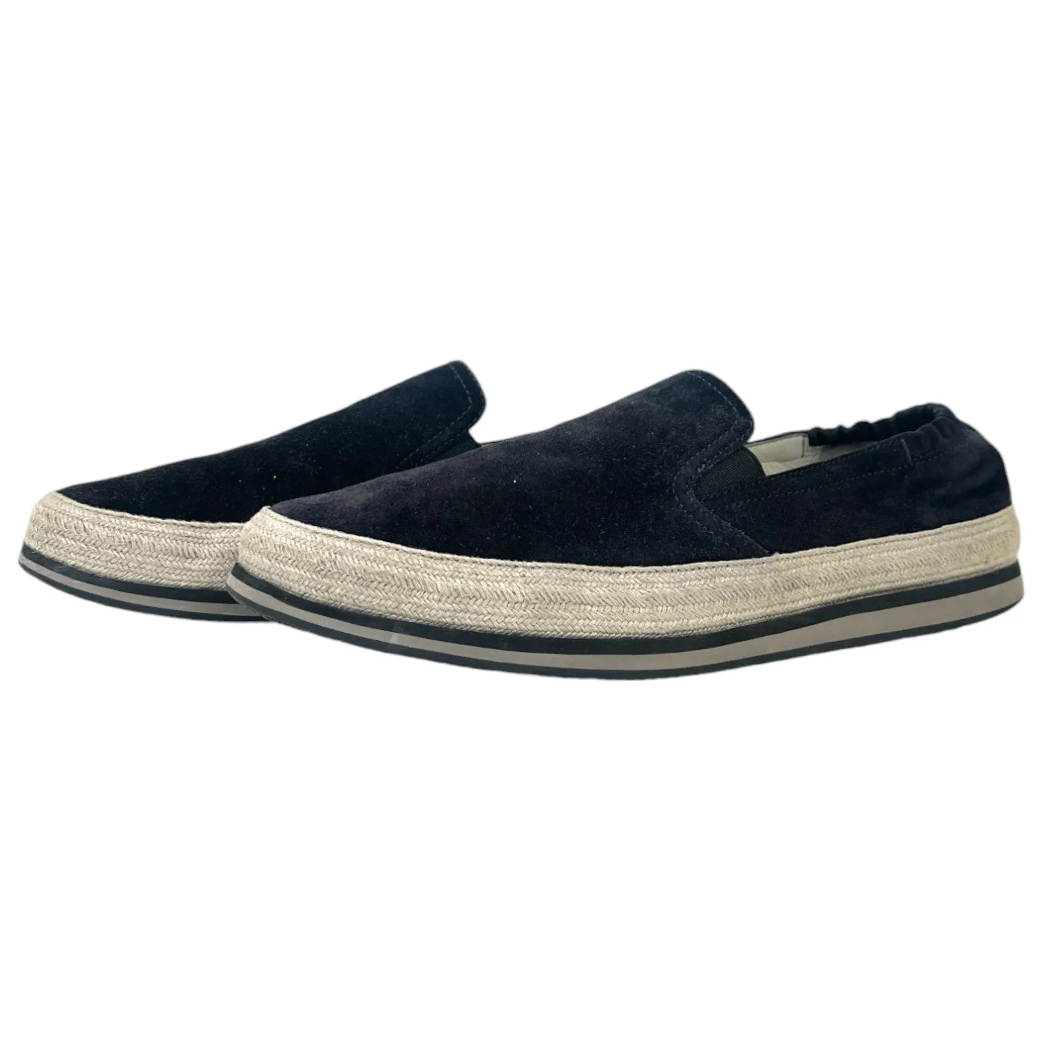 Men's Suede Espadrilles Black Size EU 43.5 / UK 9.5