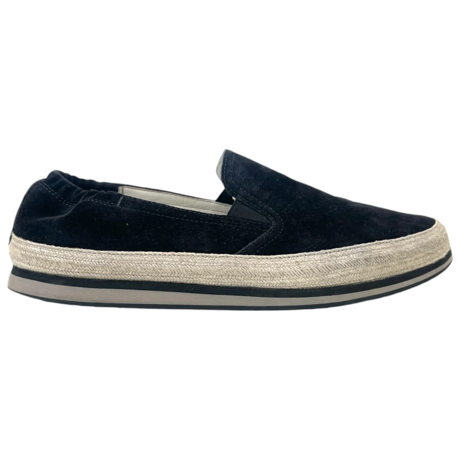 Men's Suede Espadrilles Black Size EU 43.5 / UK 9.5