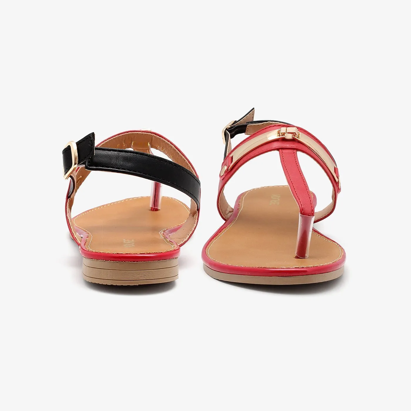 Metallic Trim Ladies Sandals