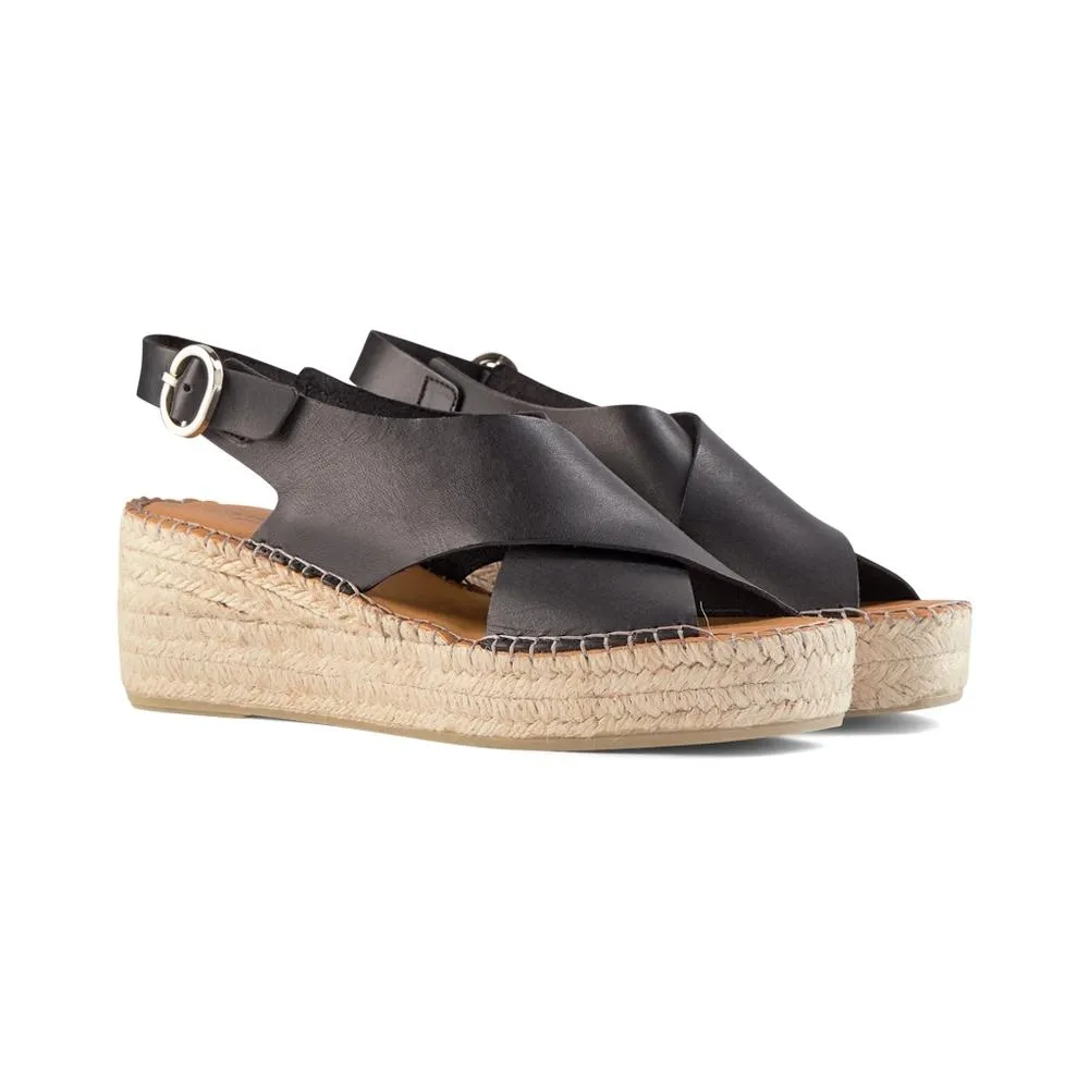 Orchid wedge leather - BLACK