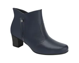 Ref: 110168-025 Piccadilly Ankle Boot Navy Mid-Heel Boots: Crafted in Brazil with Smart Fit and Callus-Free Comfort