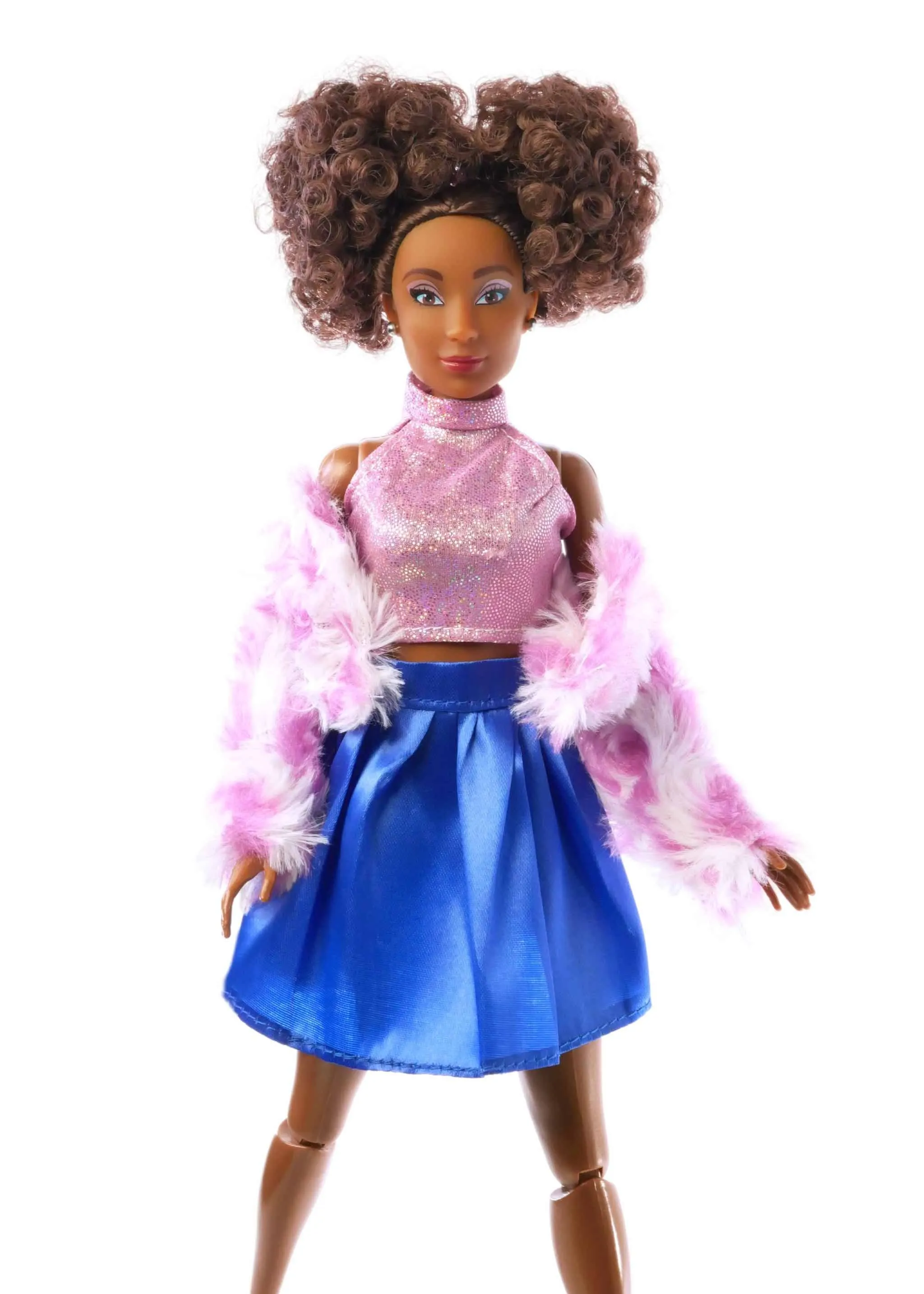 SO FRESH SKIRT Crop Top & Blue Skater Skirt Doll Fashion Pack