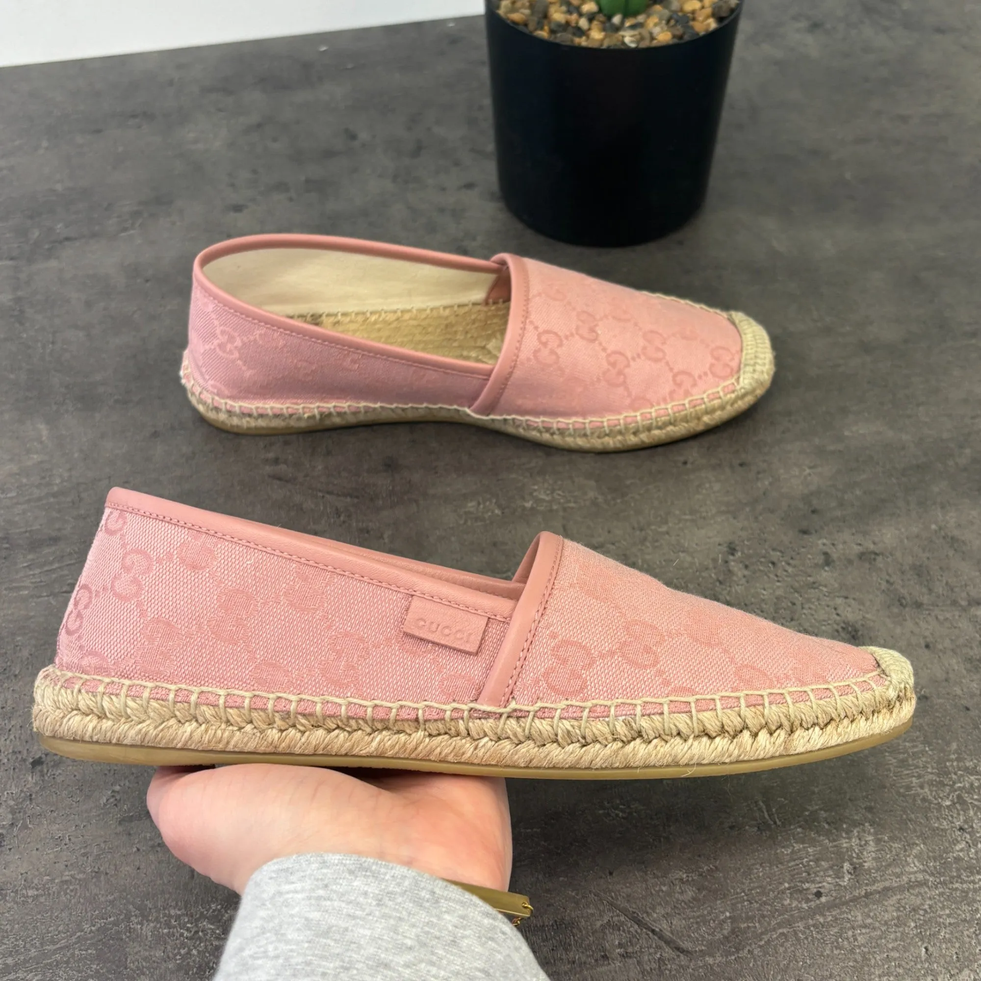 Women's Gg Supreme Espadrilles Pink Size EU 37.5 / UK 4.5