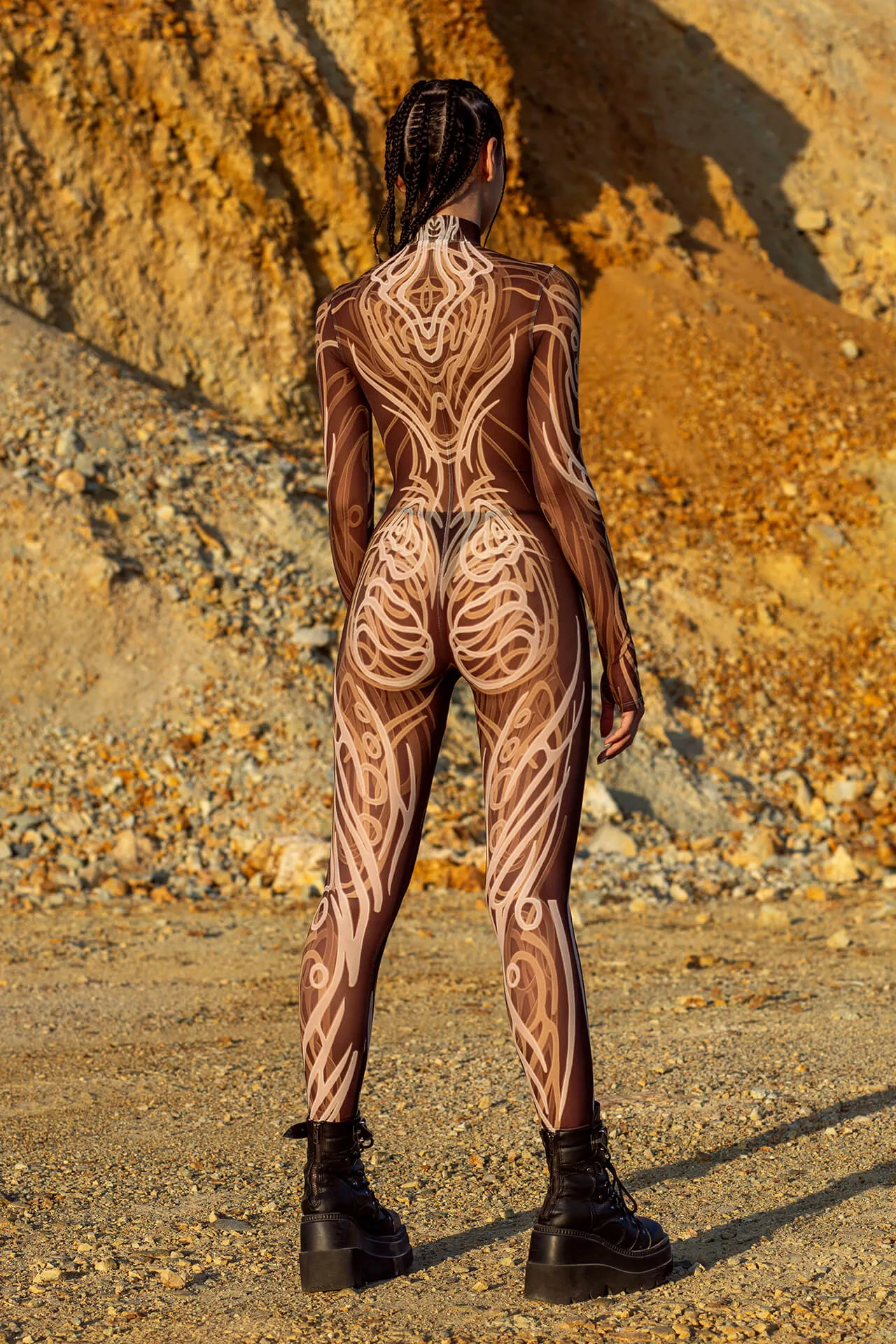 Wood Shell Mesh Costume